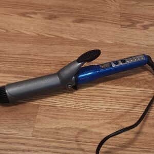 Blue and Silver Curling Iron